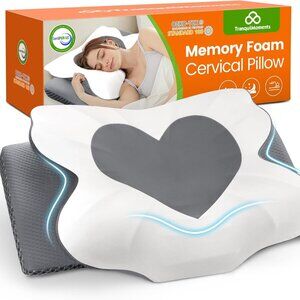 Cervical Neck Pillow Memory Foam Ergonomic Contour Queen Size NEW